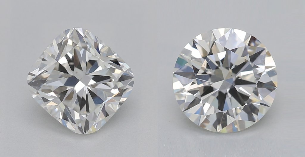 Cushion Cut vs Round Diamonds