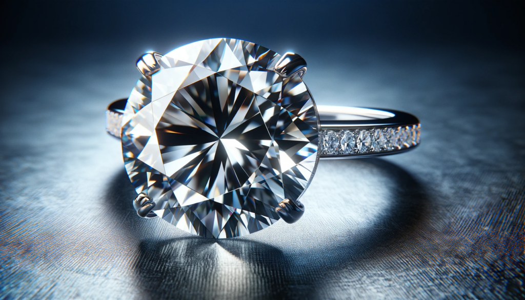 Flawless Diamond on an engagement ring 