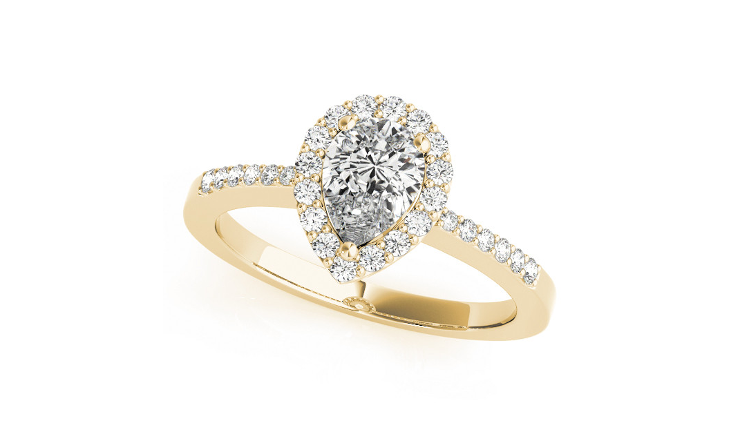 pear shaped cut diamond ring 