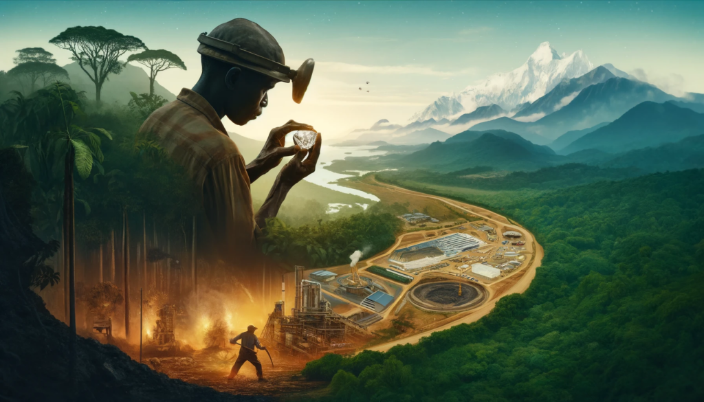 image depicting the transformative journey of Sierra Leone's diamond mines