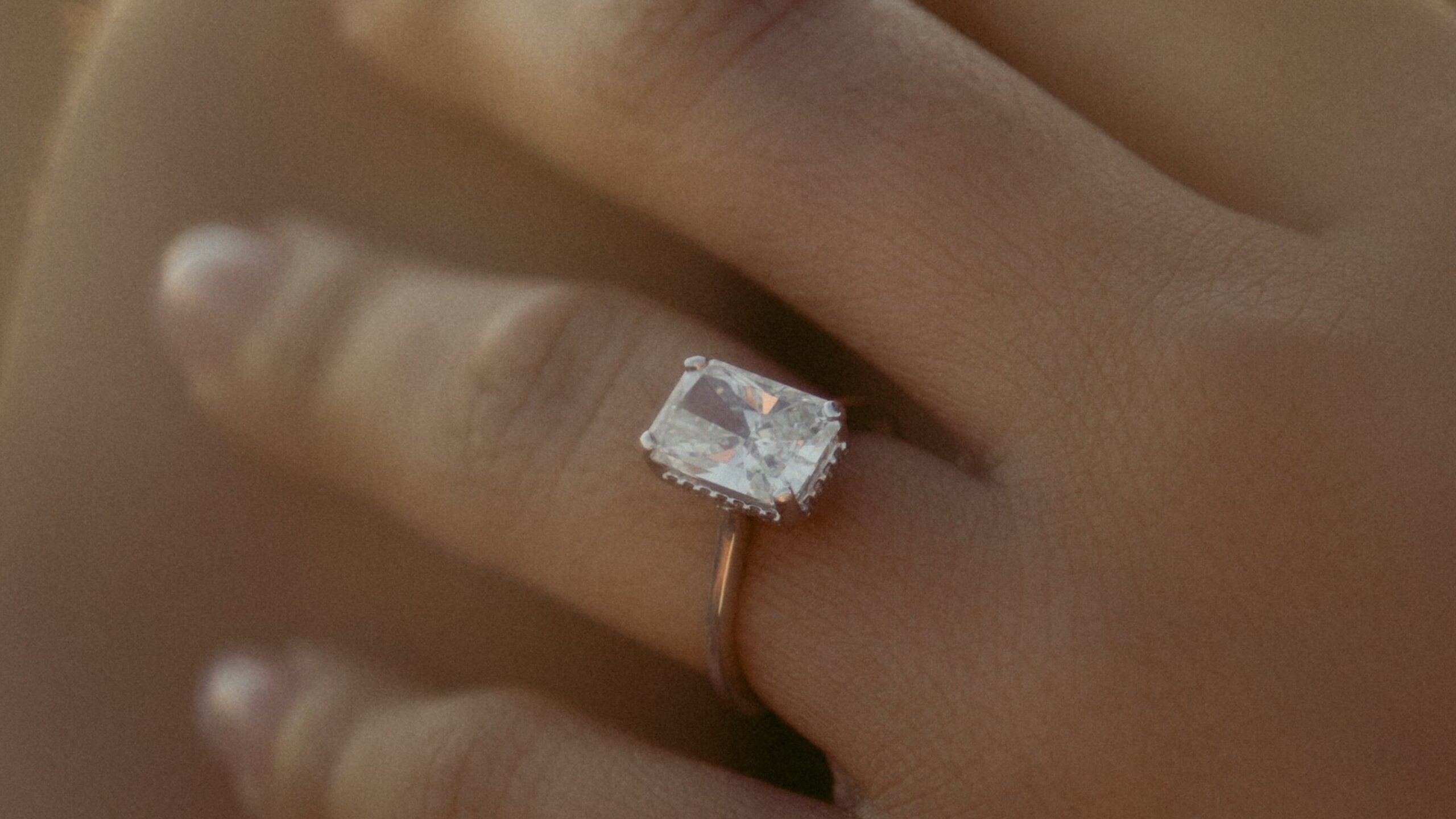 rectangular radiant solitaire ring 