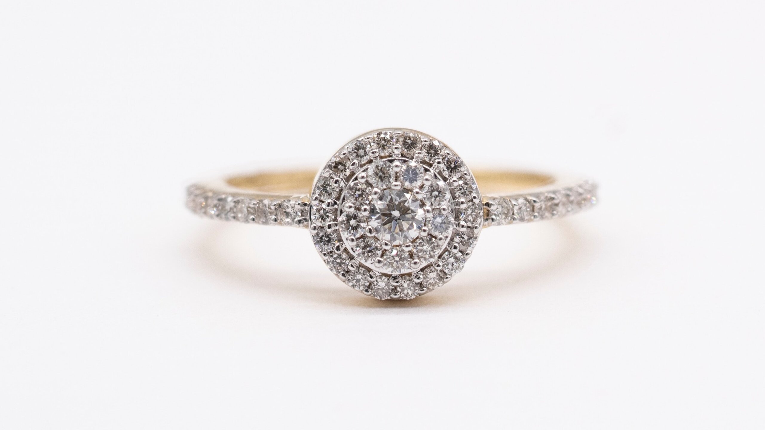 round cut diamond ring halo - The Cluster Setting