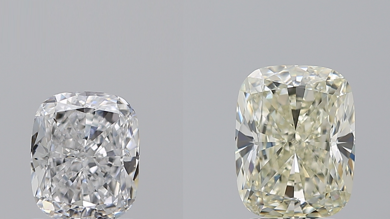 D color diamond vs. L-M color diamond on the right