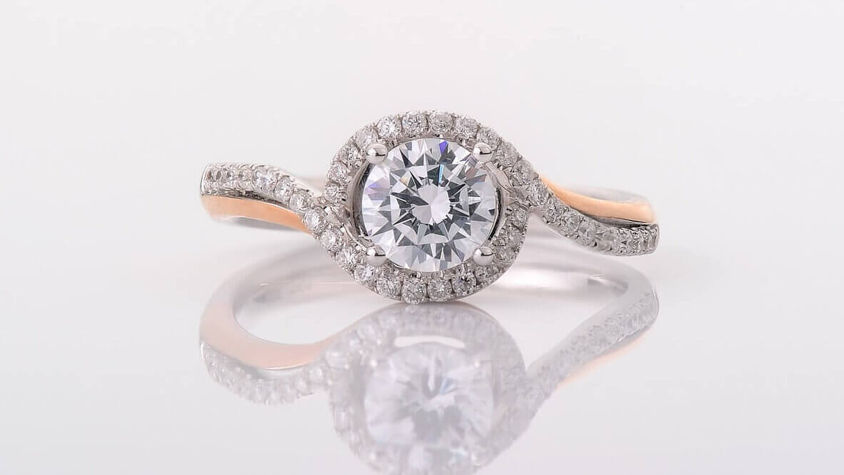 round halo twisted engagement ring - The Halo Setting