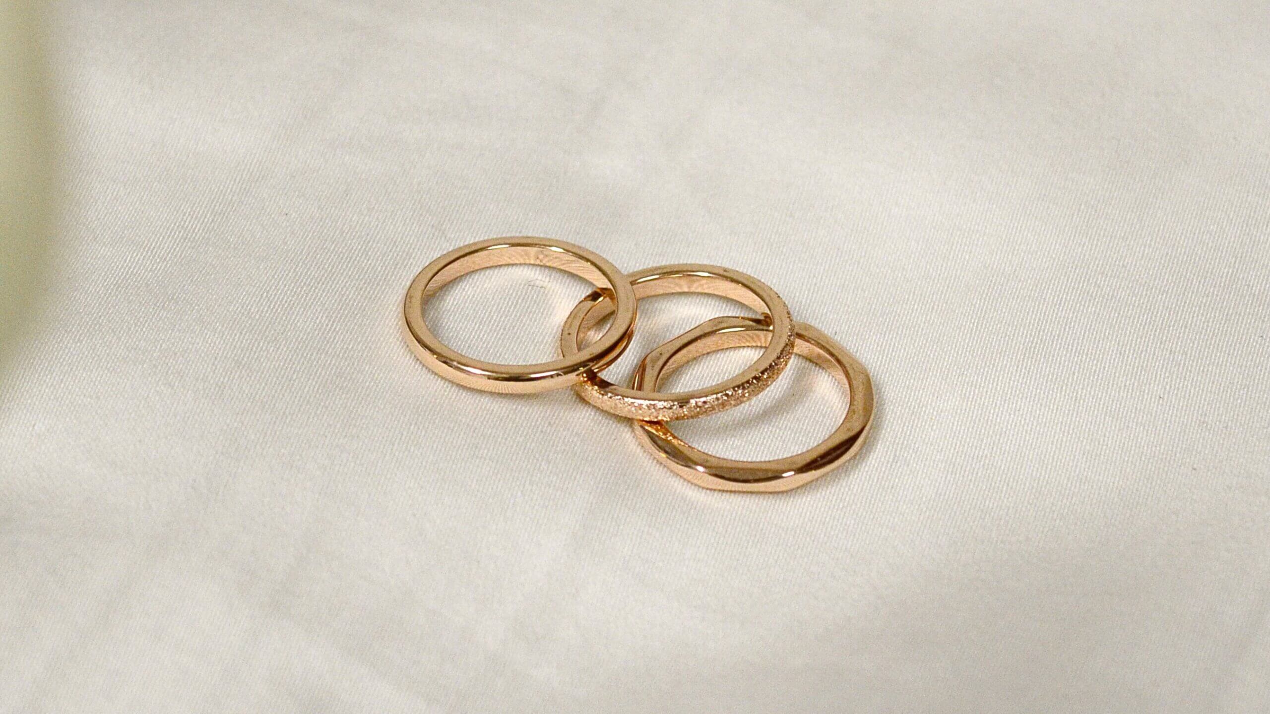 three gold rings